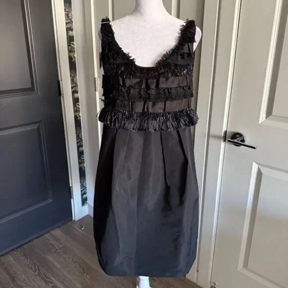 Elegant Black Fringe Dress